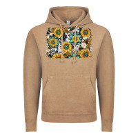Vintage Coffee gemstone sunflower cowhide background Vintage Hoodie - Jasminsmagicworld