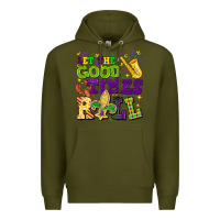 Army Green let the good times roll Premium Hoodie - CowGirlArtShop