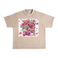 French Oak valentine's day cassette tapes Urban Heavy Tee - MaliasSmallBusiness
