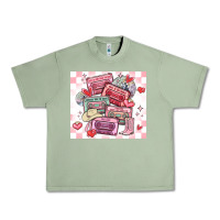 Oil Green valentine's day cassette tapes Urban Heavy Tee - MaliasSmallBusiness
