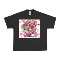 Pigment Black valentine's day cassette tapes Urban Heavy Tee - MaliasSmallBusiness