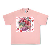 Salmon valentine's day cassette tapes Urban Heavy Tee - MaliasSmallBusiness