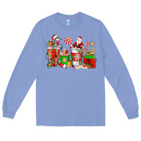 Colony Blue Santa coffee cups Long Sleeve Tee - NancyCooperArtShop