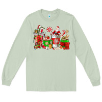 Matcha Santa coffee cups Long Sleeve Tee - NancyCooperArtShop