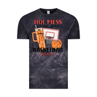 Cloud Black hot mess always stressed basketball mama Vintage Tee - MaliasSmallBusiness