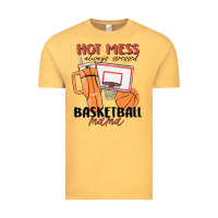 Vintage Mustard hot mess always stressed basketball mama Vintage Tee - MaliasSmallBusiness
