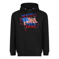 Black one nation under god Heavyweight Hoodie - CowGirlArtShop