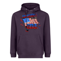 Plum one nation under god Heavyweight Hoodie - CowGirlArtShop