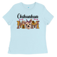 Baby Blue western chihuahua mom Ladies Tee - RanaPortraitStore