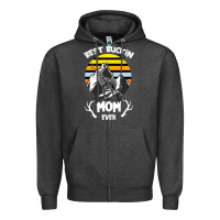 Charcoal Heather Best Buckin Mom Ever Zipper Hoodie - Bettercallsaul