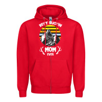 Red Best Buckin Mom Ever Zipper Hoodie - Bettercallsaul