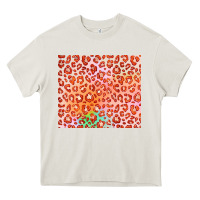 Cream orange leopard glitter Heavy Core Tee - JahusDesignShop