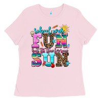 Bubblegum Pink school was  fun but its time for some  sun Ladies Tee - AdoDesignShop