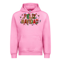 Fuchsia Pink Feliz Navidad Urban Hoodie - BundleAndBundleShop