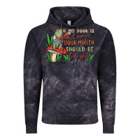 Cloud Black if my book is open your mouth should be closed malia Vintage Hoodie - MaliasSmallBusiness