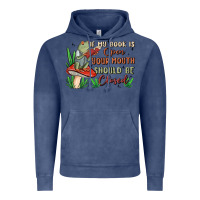 Vintage Denim if my book is open your mouth should be closed malia Vintage Hoodie - MaliasSmallBusiness