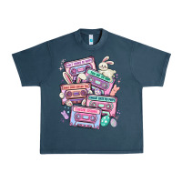 Midnight Navy easter cassette tapes Urban Heavy Tee - MaliasSmallBusiness