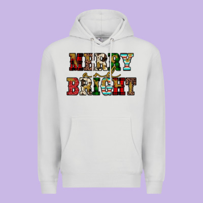 Merry And Bright Premium Hoodie Designed By Jahusdesignshop
