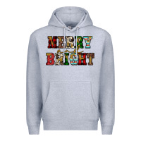 Heather Grey merry and bright Premium Hoodie - JahusDesignShop
