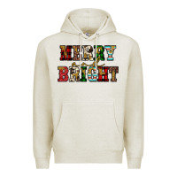 Oatmeal Heather merry and bright Premium Hoodie - JahusDesignShop