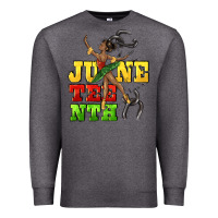 Charcoal Heather juneteenth Premium Sweatshirt - CowGirlArtShop