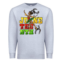 Heather Grey juneteenth Premium Sweatshirt - CowGirlArtShop