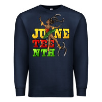 Navy juneteenth Premium Sweatshirt - CowGirlArtShop