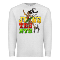 Oatmeal Heather juneteenth Premium Sweatshirt - CowGirlArtShop