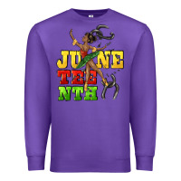 Purple juneteenth Premium Sweatshirt - CowGirlArtShop