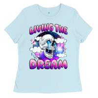 Baby Blue living the dream Ladies Tee - JahusDesignShop