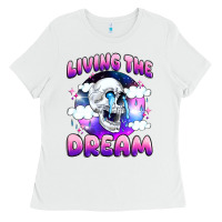 White living the dream Ladies Tee - JahusDesignShop