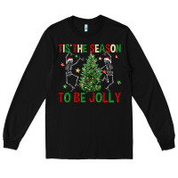 Black Tis' the season to be Jolly Long Sleeve Tee - NancyCooperArtShop