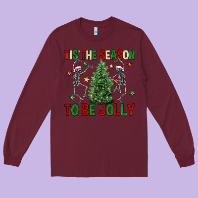Tis' The Season To Be Jolly Long Sleeve Tee Designed By Nancycooperartshop