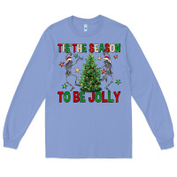 Colony Blue Tis' the season to be Jolly Long Sleeve Tee - NancyCooperArtShop