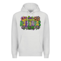 Dove Grey happy mardi gras yall Premium Hoodie - CowGirlArtShop