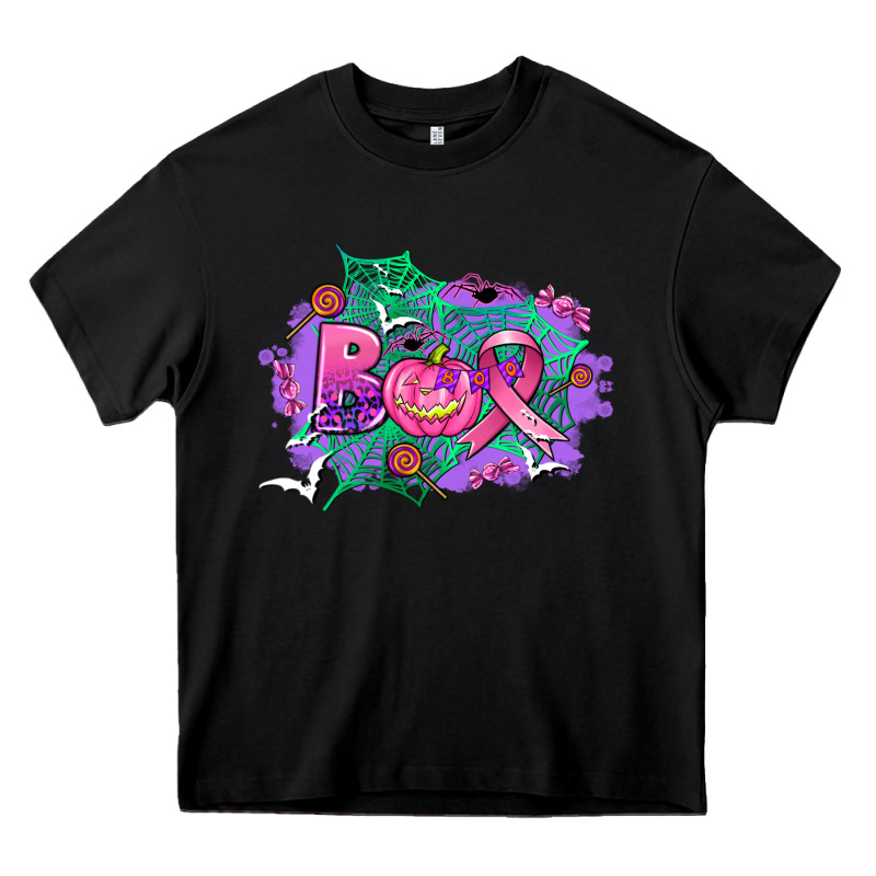 Halloween Boo With Cancer Ribbon Heavy Core Tee by AdoDesignShop | Teevron