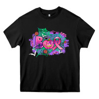 Black halloween boo with cancer ribbon Heavy Core Tee - AdoDesignShop