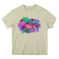 Mossy halloween boo with cancer ribbon Heavy Core Tee - AdoDesignShop