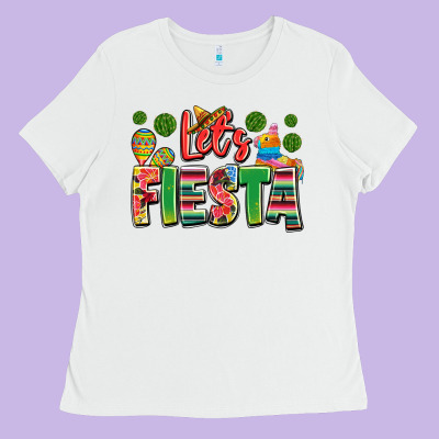 Let's Fiesta Ladies Tee Designed By Jahusdesignshop