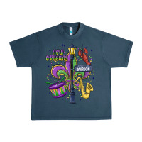 Midnight Navy new orleans mardi gras streets Urban Heavy Tee - MaliasSmallBusiness