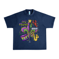 Navy new orleans mardi gras streets Urban Heavy Tee - MaliasSmallBusiness