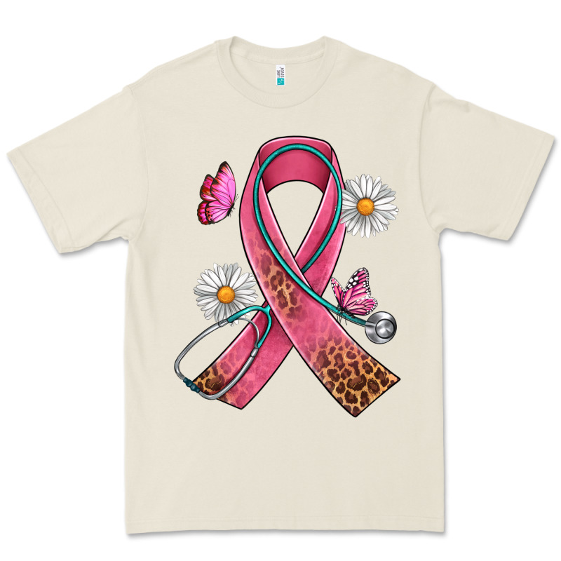 Cancer Ribbon Stethoscope Daisy Butterfly Premium Tee by Artiststas | Teevron