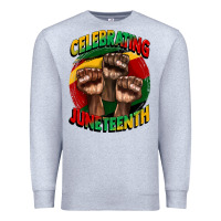 Heather Grey im celebrating juneteenth  (1) Premium Sweatshirt - CowGirlArtShop