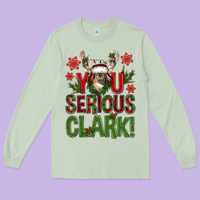 You Serious Clark Deer Long Sleeve Tee Designed By Nancycooperartshop