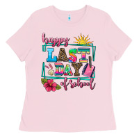 Bubblegum Pink happy last day of school Ladies Tee - AdoDesignShop