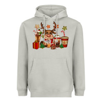 Moon Dust reindeer coffe cups christmas Heavyweight Hoodie - CowGirlArtShop