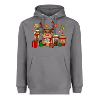 Storm reindeer coffe cups christmas Heavyweight Hoodie - CowGirlArtShop