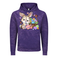 Cloud Purple easter bunny Vintage Hoodie - MaliasSmallBusiness