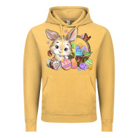 Vintage Mustard easter bunny Vintage Hoodie - MaliasSmallBusiness