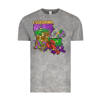 Cloud Rock mardi gras louisiana map Vintage Tee - MaliasSmallBusiness